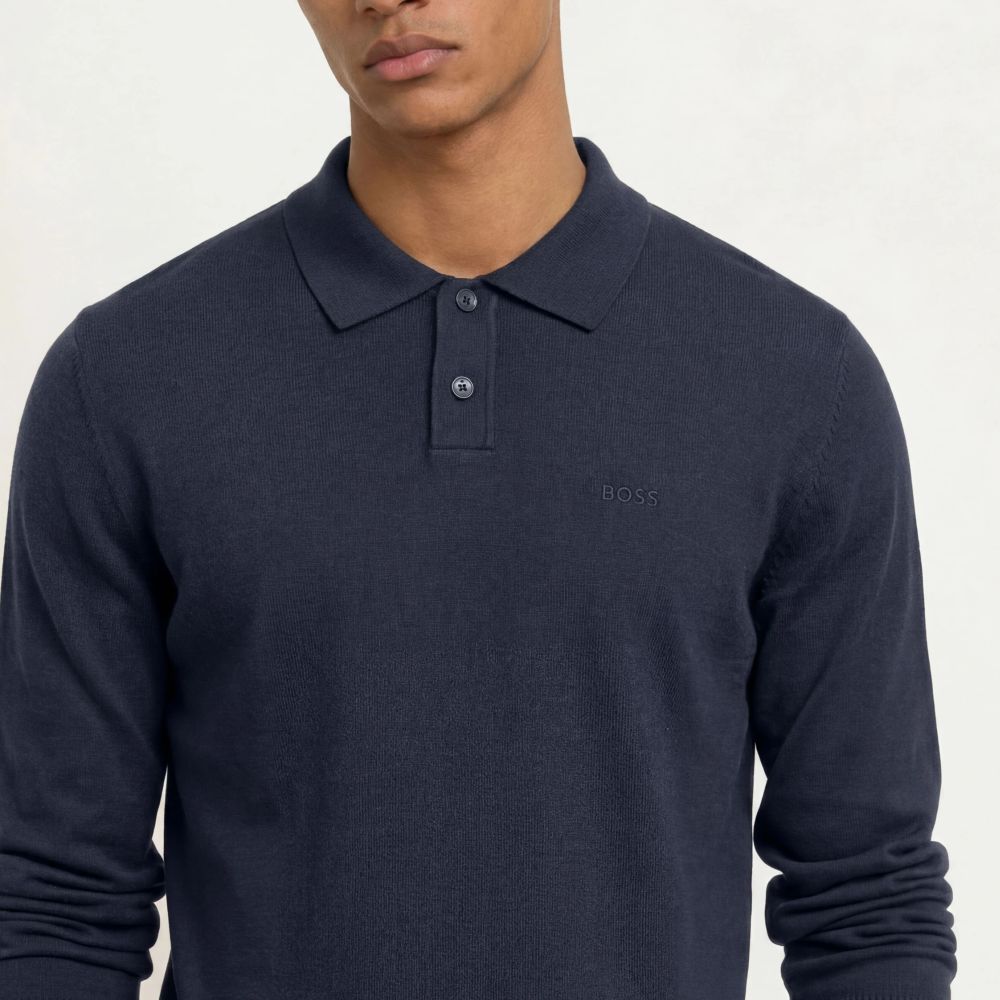 Boss Asac Polo-sweater marineblå