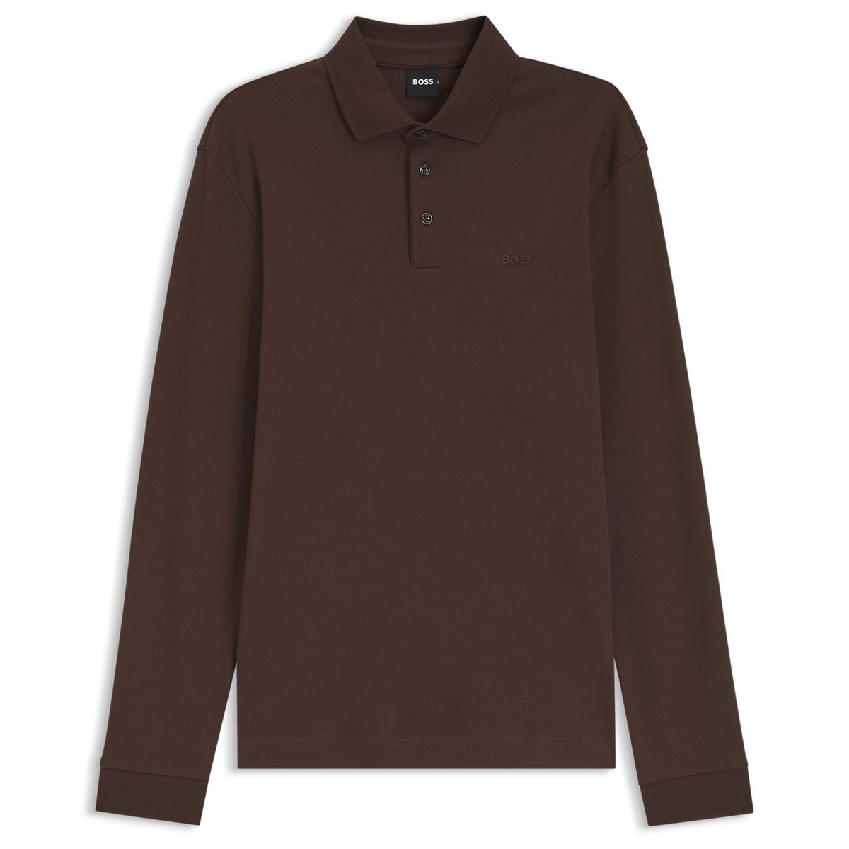 Boss Pado Langærmet Polo Brun