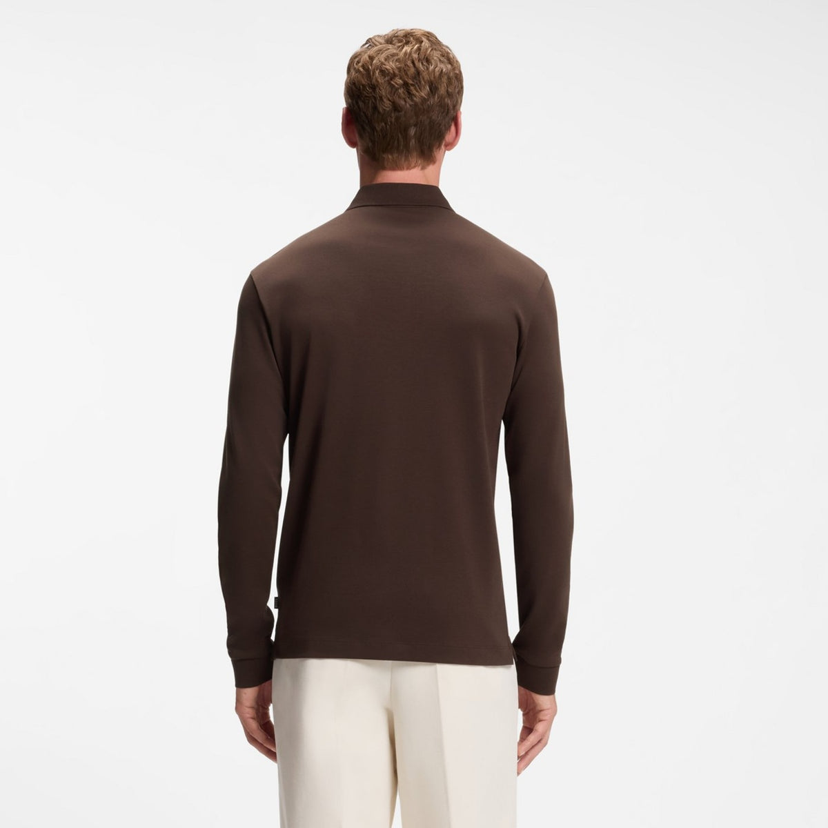 Boss Pado Langærmet Polo Brun