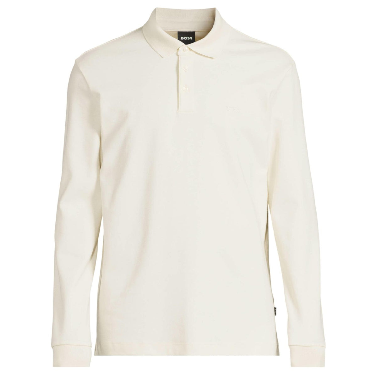 Boss Pado Langærmet Polo Off White