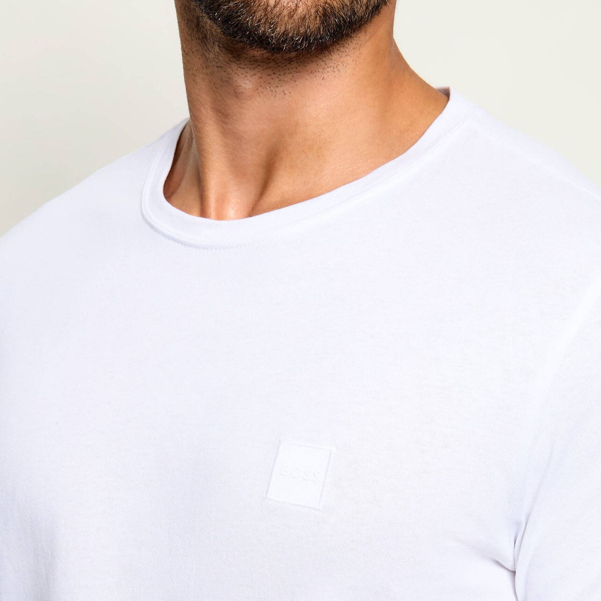 Boss Tacks Langærmet T-shirt Hvid