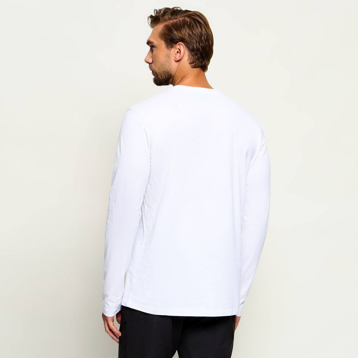 Boss Tacks Langærmet T-shirt Hvid