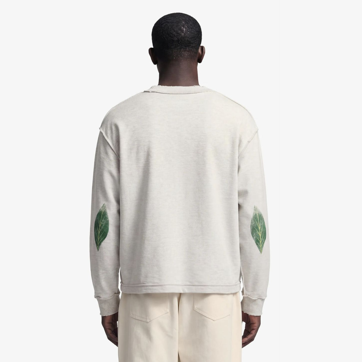 Bram’s Fruit Distressed Leaf Longsleeve T-shirt Grijs