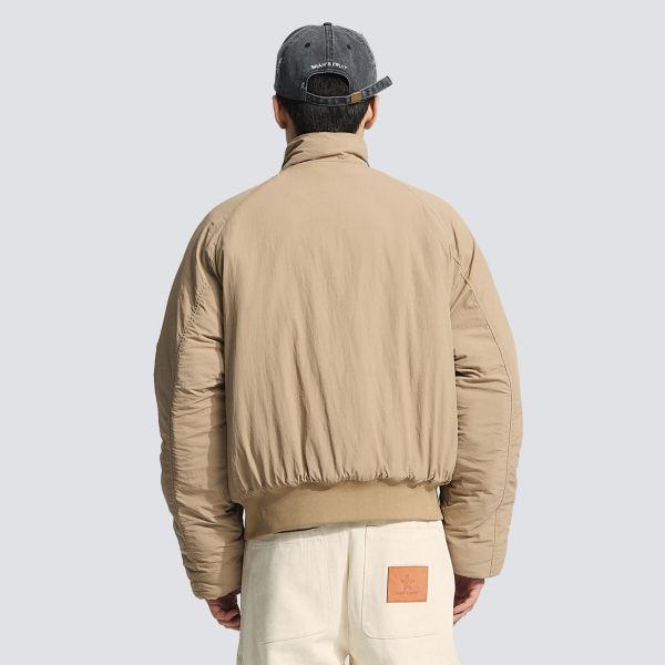 Bram's Fruit Emblem Patch Padded Jas Beige
