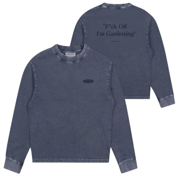 Bram’s Fruit Gardening Distressed Longsleeve T-shirt Donker Blauw