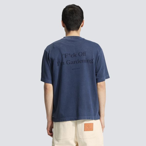 Bram’s Fruit Gardening Distressed T-shirt Navy