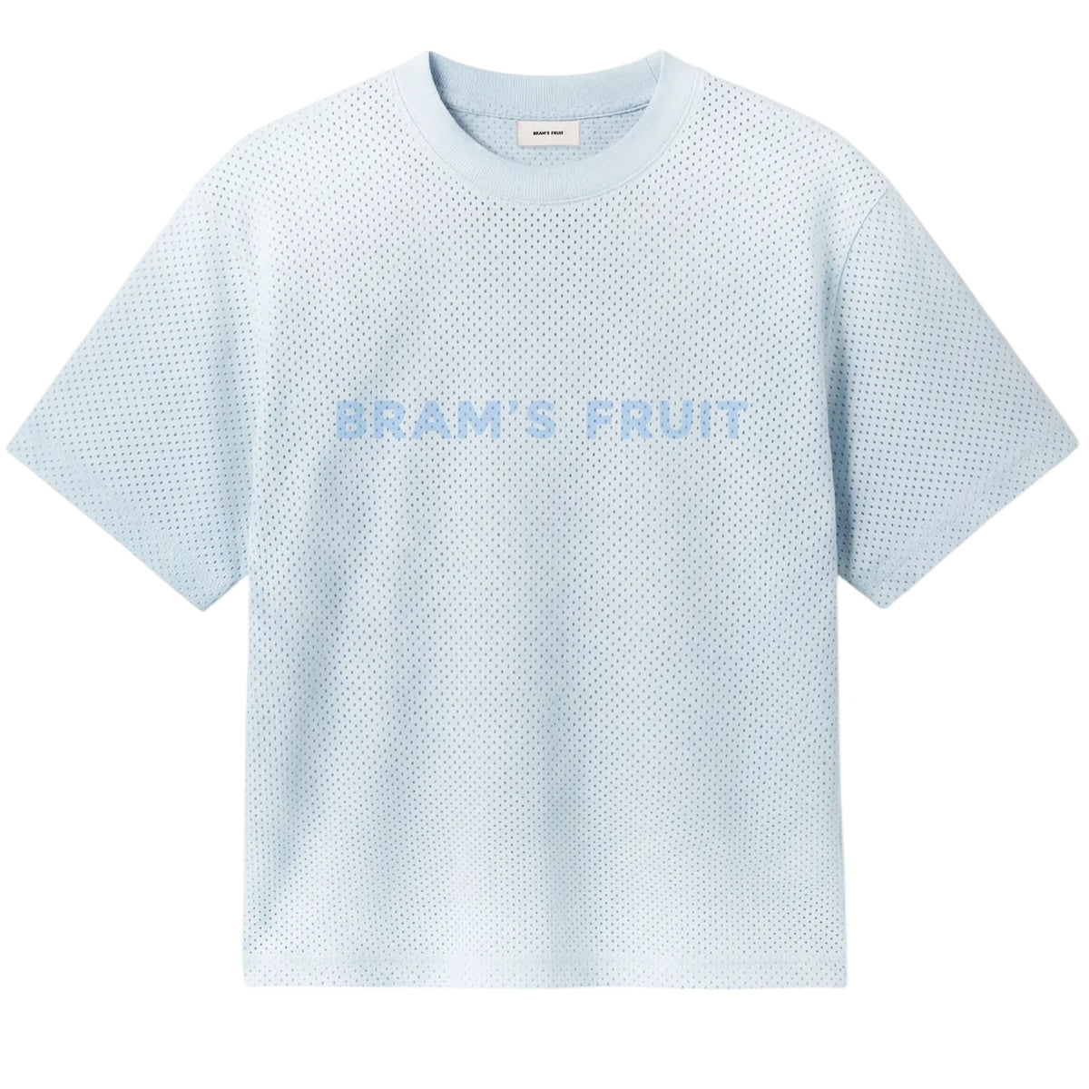 Bram’s Fruit Mesh Logo T-shirt Licht Blauw