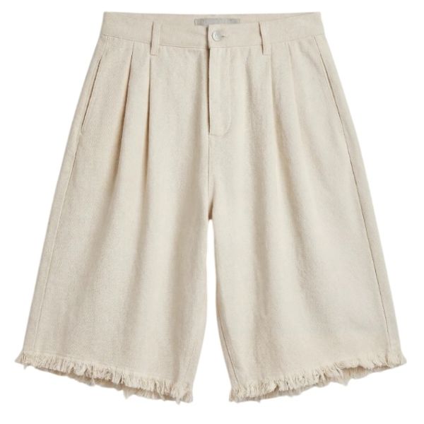 Bram’s Fruit Twill Distressed Korte Broek Beige