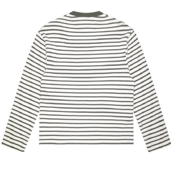 Bram's Fruit Varsity Striped Longsleeve T-shirt Wit/Donker Groen