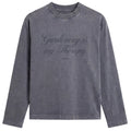 Bram’s Fruit Distressed Quote Langærmet T-shirt Sort
