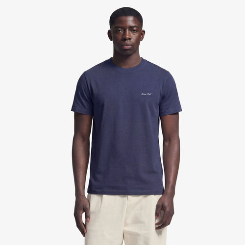 Bram’s Fruit Fitted Script Logo T-shirt Mørkeblå