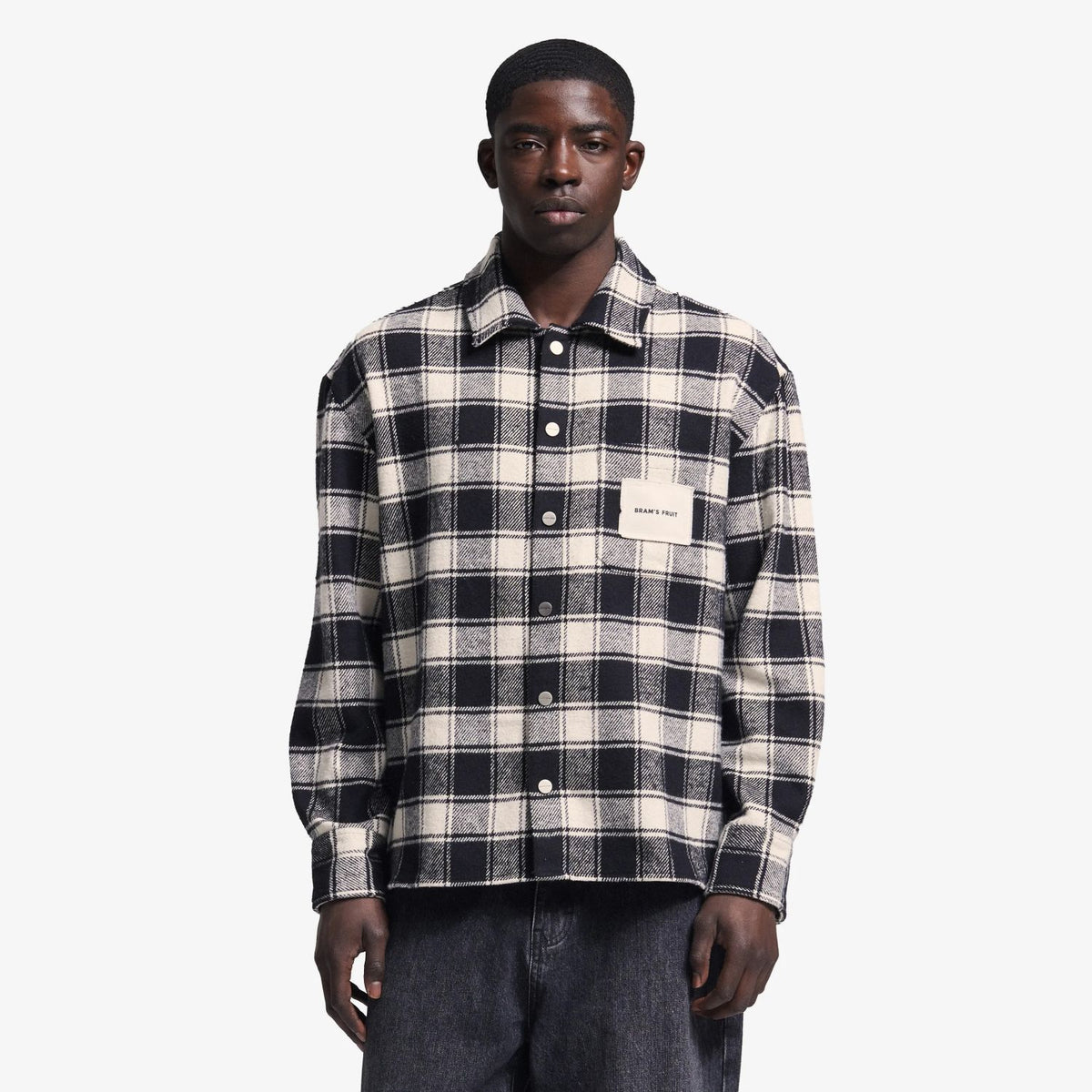 Bram’s Fruit Flanel Overshirt Sort