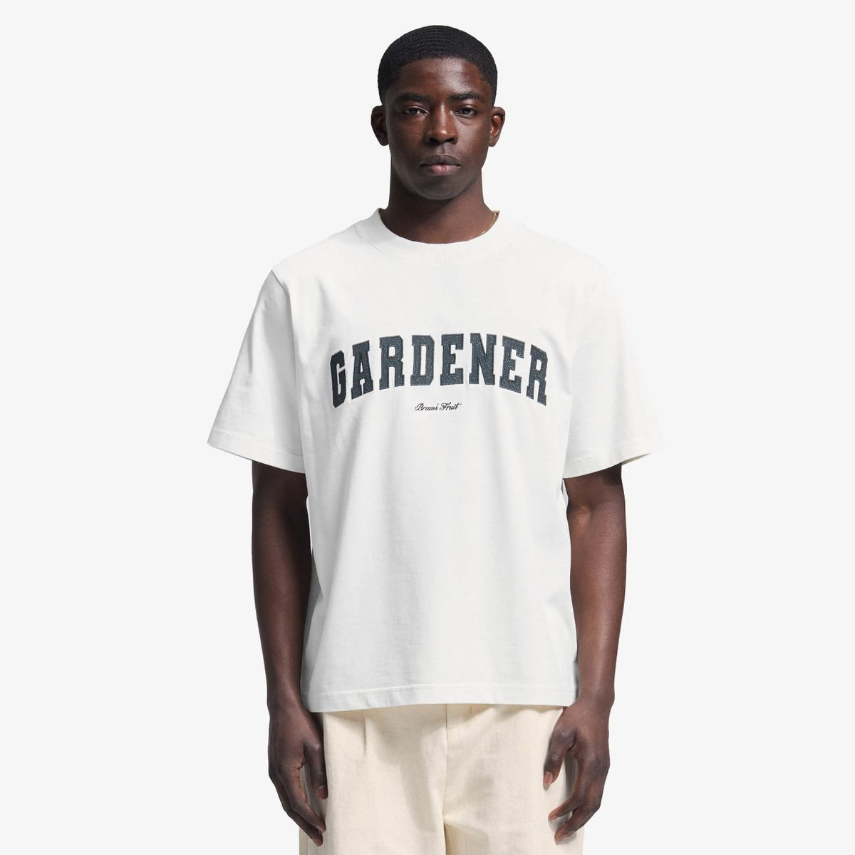 Brams frugtgartner-T-shirt hvid