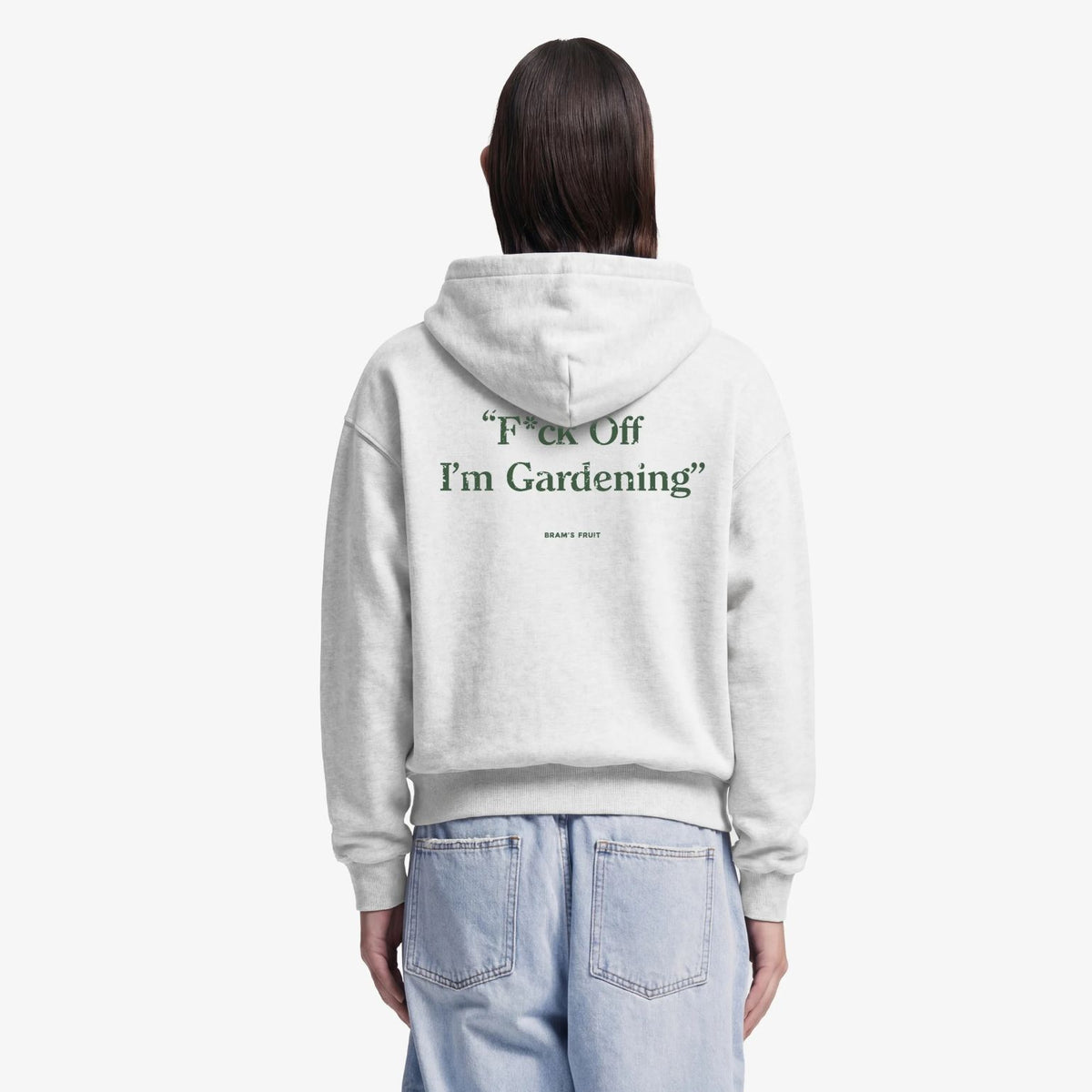 Bram’s Fruit Gardening Distressed Hoodie Beige