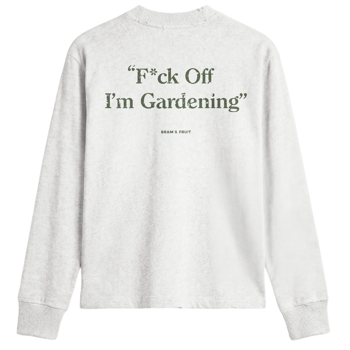 Bram's Fruit Gardening Distressed Longsleeve T-shirt Grå
