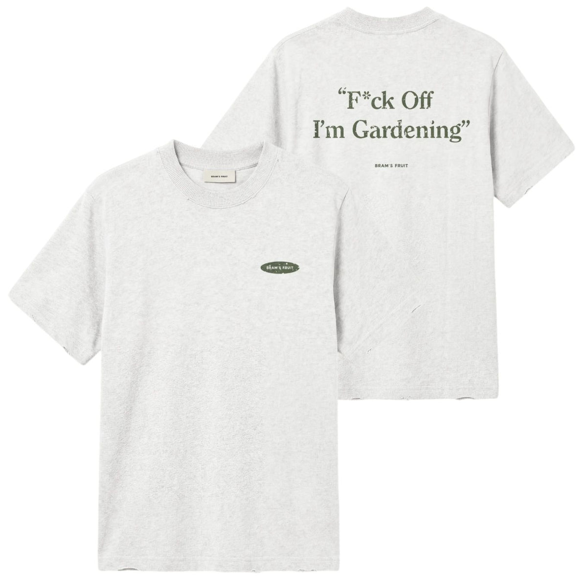 Bram’s Fruit Gardening Distressed T-shirt Grå