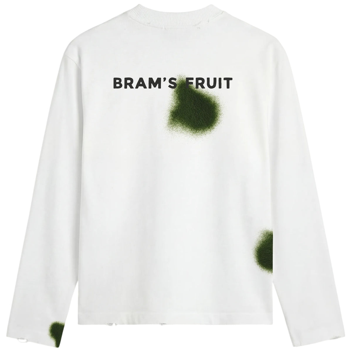 Bram’s Fruit Græsplet Langærmet T-shirt Hvid