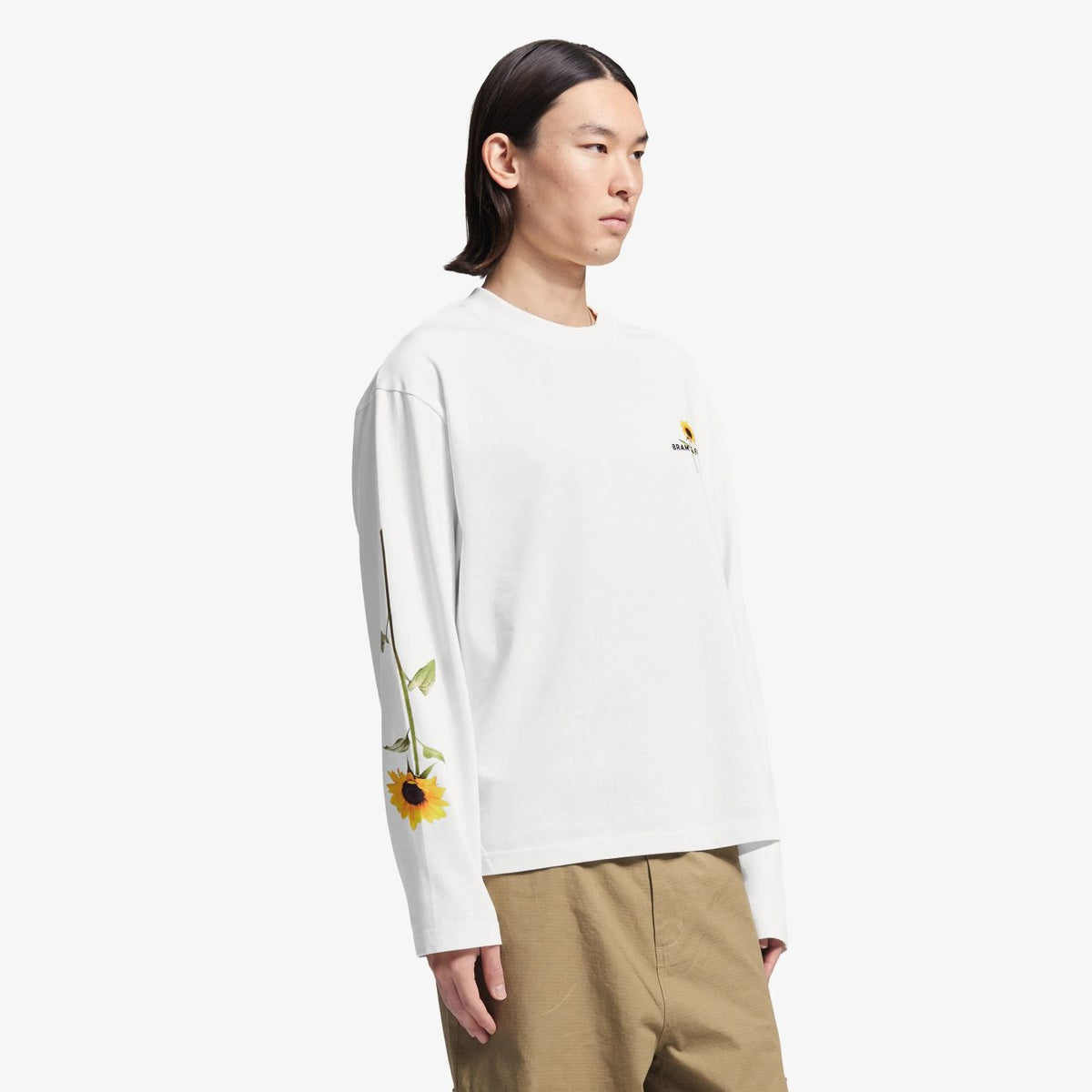 Bram’s Fruit Sunflower langærmet T-shirt Hvid