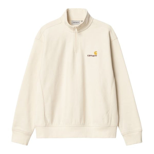 Carhartt Half Zip American Script Sweater Off White