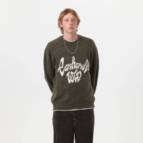 Carhartt WIP Chedda Sweater Donker Groen