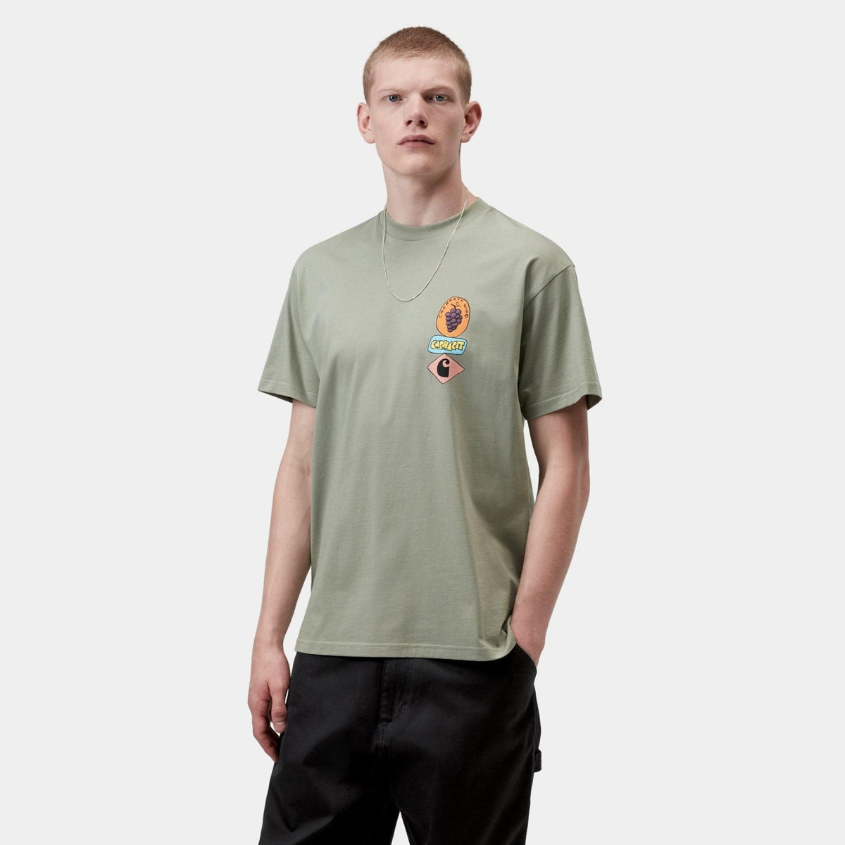 Carhartt WIP Stacked Grapes T-shirt Licht Groen
