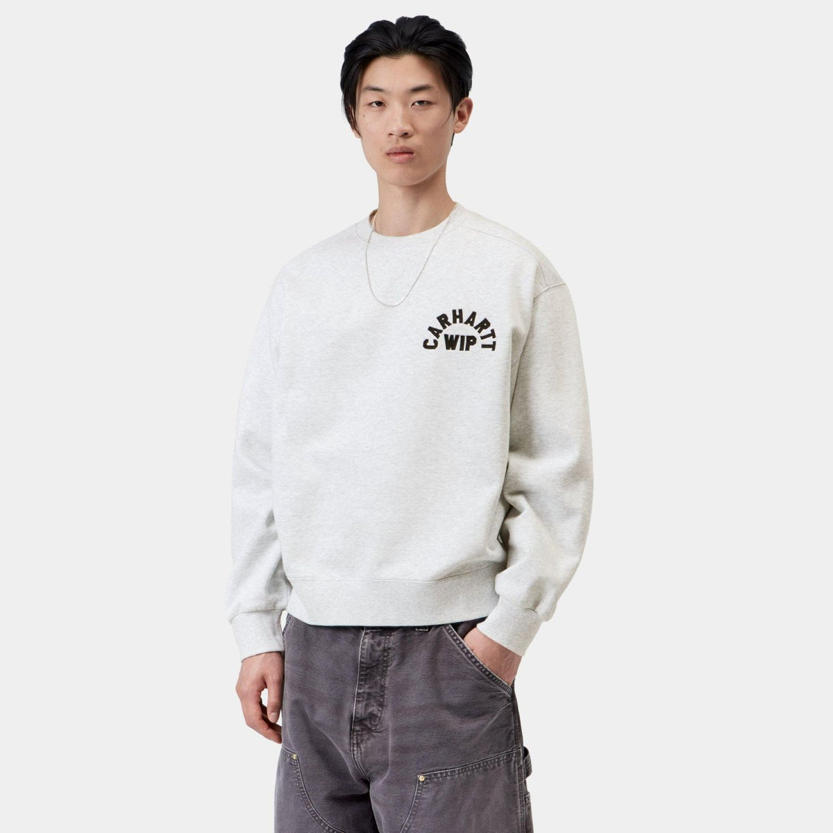 Carhartt WIP Arch Script Sweater Grå
