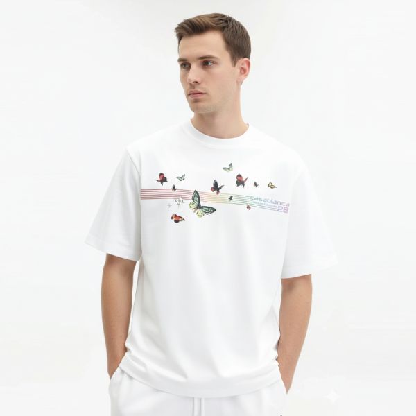 Casablanca Butterfly Oversized T-shirt Wit