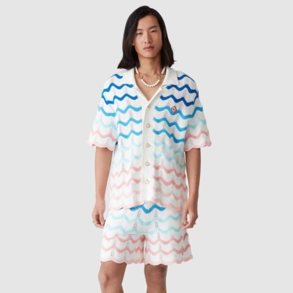 Casablanca Gradient Wave Crochet Set Wit
