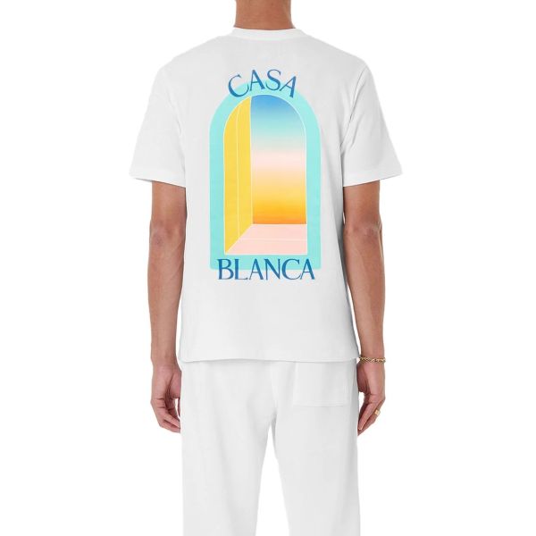 Casablanca L'Arc Colore T-shirt Wit