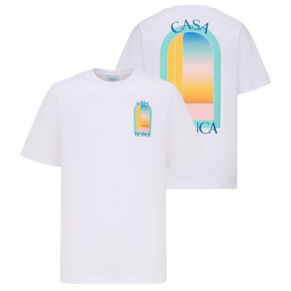 Casablanca L'Arc Colore T-shirt Wit