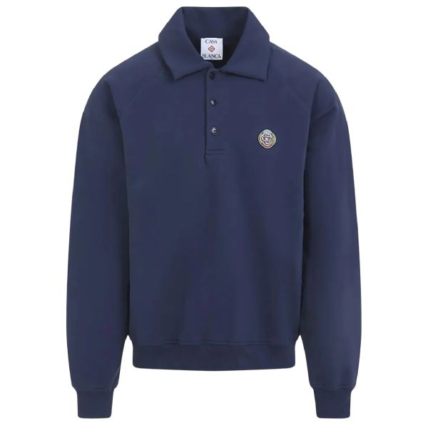 Casablanca Polo Collar Sweater Navy