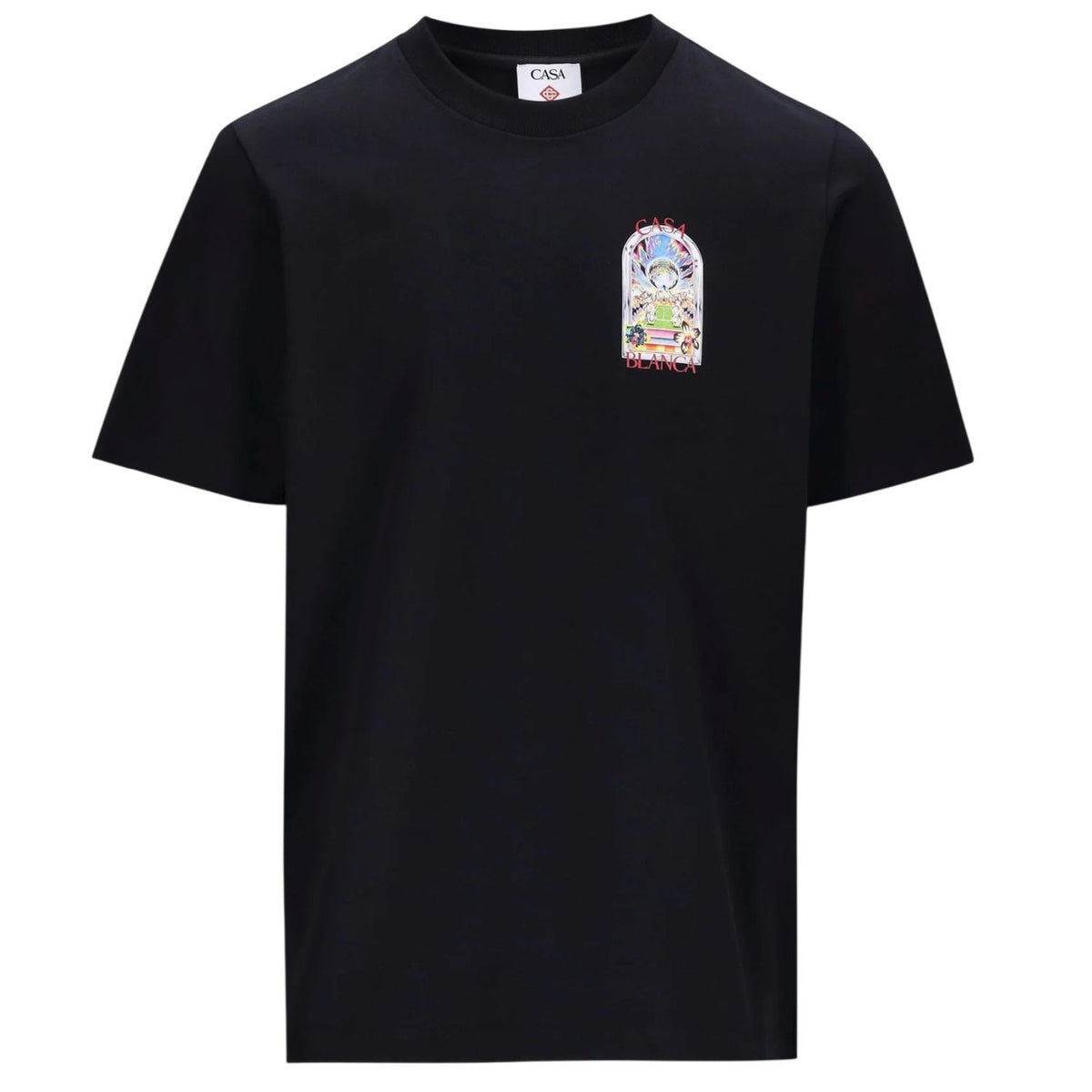 Casablanca Tennis Landscape T-shirt Zwart