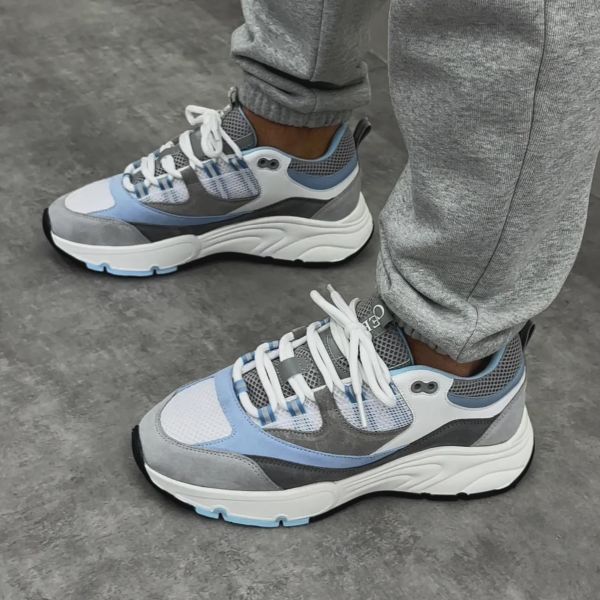 Cleens Aero Runner Sneaker Blauw/Grijs