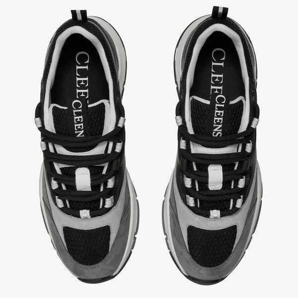Cleens Aero Runner Sneaker Grijs/Zwart