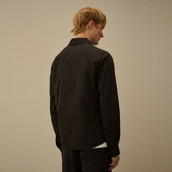 CP Company Chrome-R Lens Zipped Overshirt Zwart