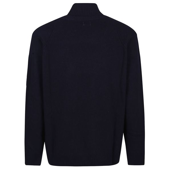CP Company Lambswool GRS Turtleneck Knit Sweater Navy