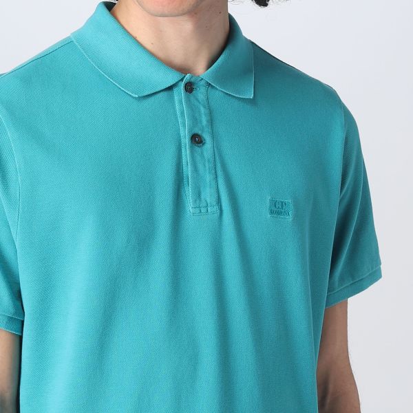 CP Company Pique Polo Blauw