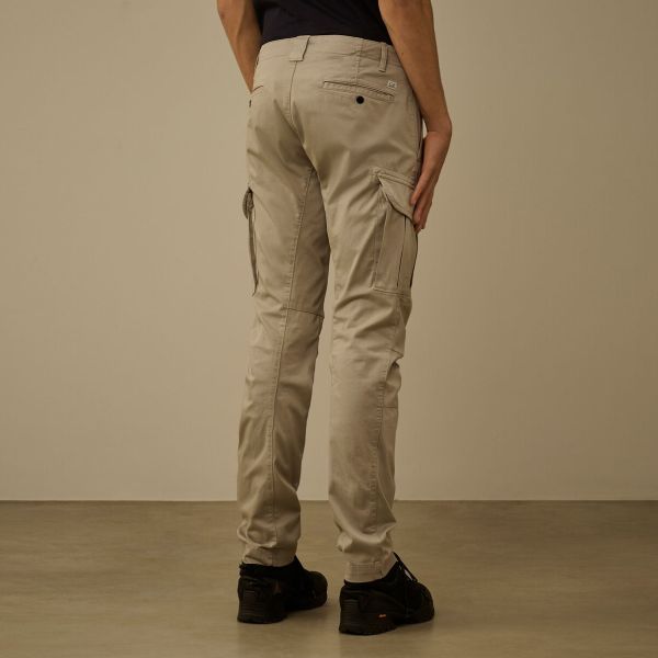 CP Company Stretch Sateen Ergonomic Lens Cargo Broek Beige