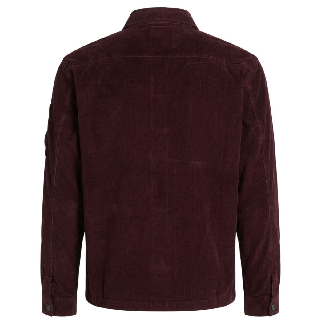 CP Company Corduroy Button Lens Overshirt Rød