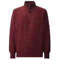 CP Company Diagonal Raised Fleece Half Zip Sweater Rood