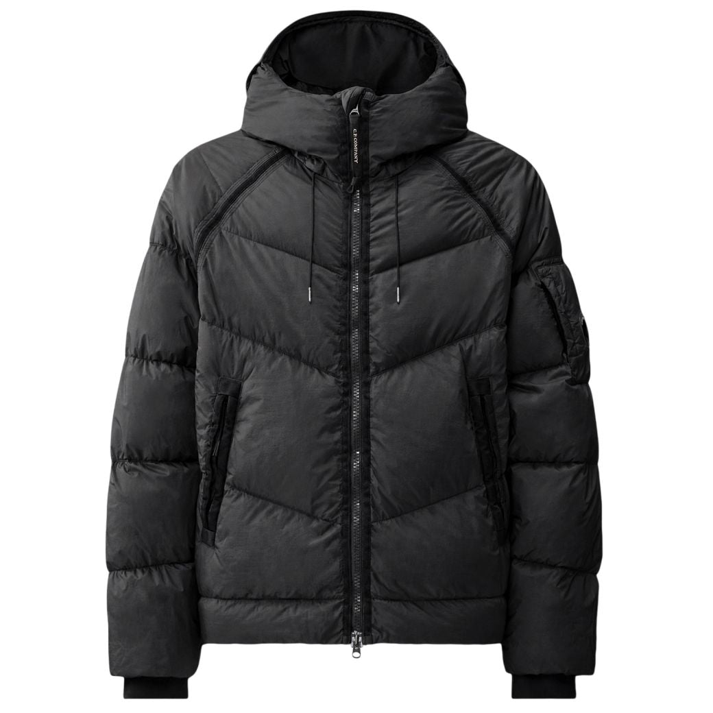 CP Company Down Shield Lens Hooded Puffer Zwart