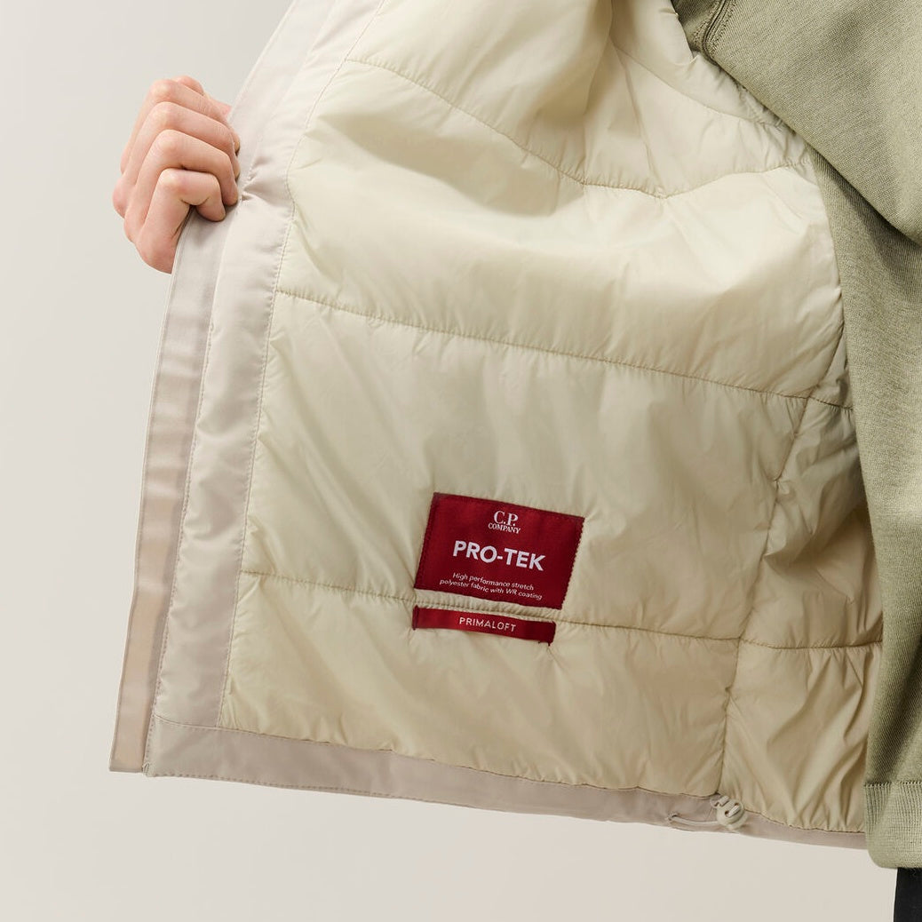 CP Company Pro-Tek Primaloft Silver Hooded Lens Jakke Off White