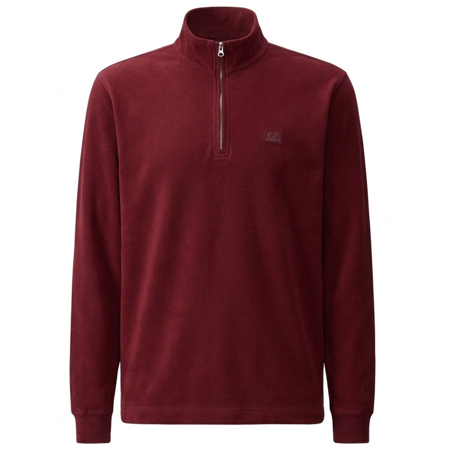 CP Company Stretch Piquet Half Zip Langærmet Polo Rød