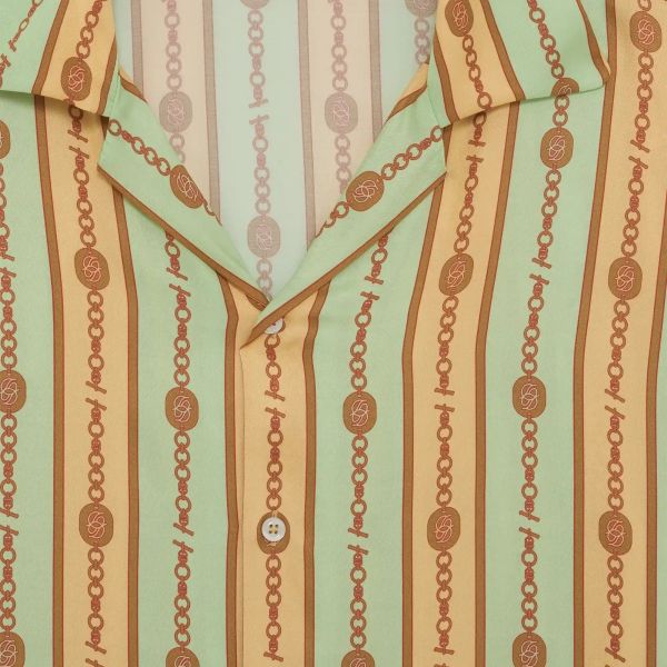 Drôle De Monsieur Bijoux Overhemd Groen/Beige