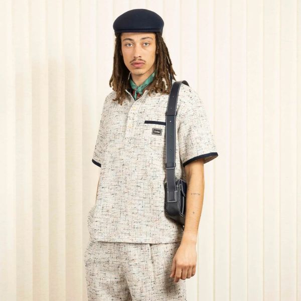 Drôle De Monsieur Drôle Tweed Polo Off White