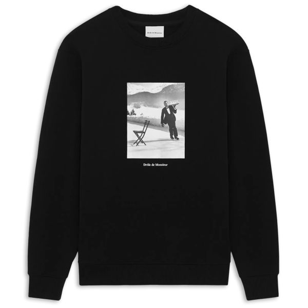 Drôle De Monsieur Ice Skating Waiter Sweater Zwart