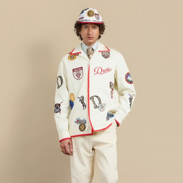 Drôle De Monsieur Racing Overhemd Off White