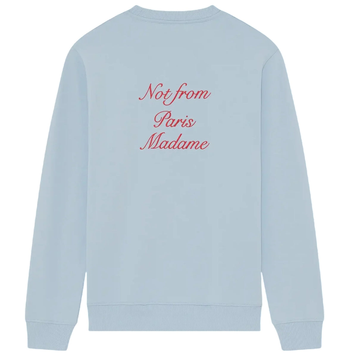Drôle De Monsieur Slogan Calligraphy Sweater Licht Blauw