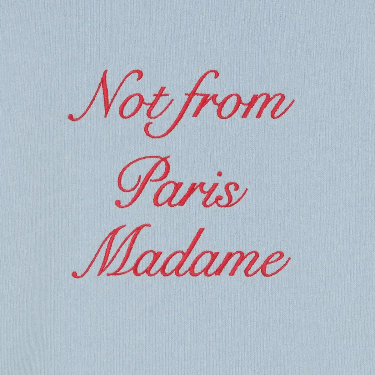 Drôle De Monsieur Slogan Calligraphy Sweater Licht Blauw