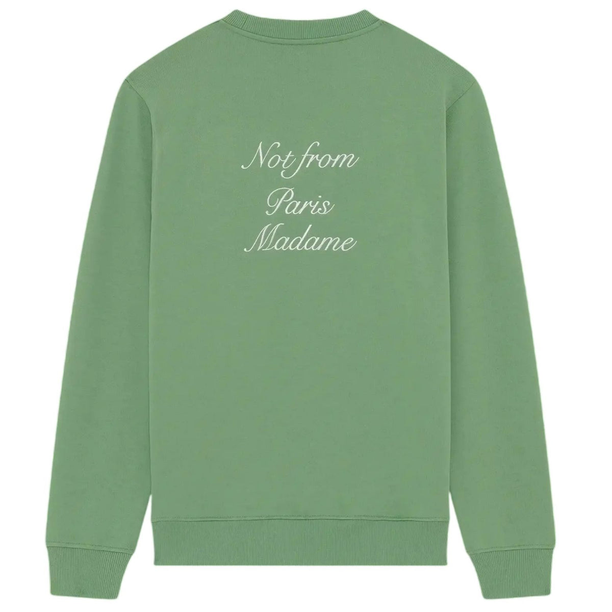 Drôle De Monsieur Slogan Calligraphy Sweater Licht Groen